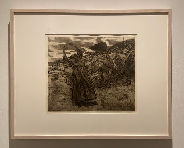 An etching of the Peasants at War series by Kathe Kollwitz.