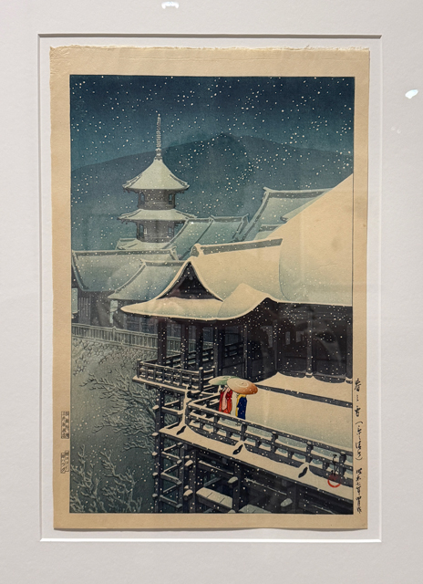 Spring Snow Japanese print by Kawase Hasui in the Zillman Museum of Art.